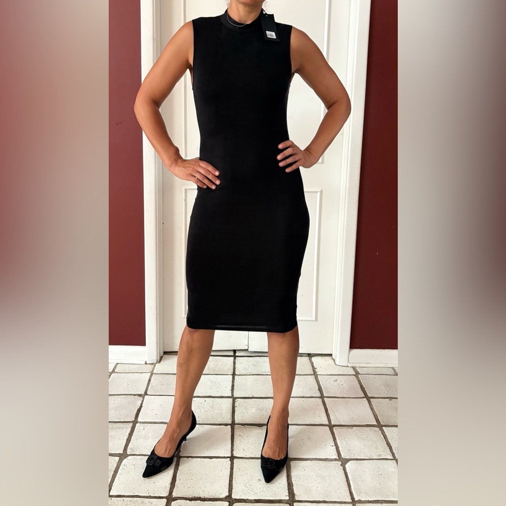 Kendall & Kylie Black  Bodycon Midi Dress